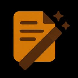 An icon graphic of a magic wand over a piece of paper